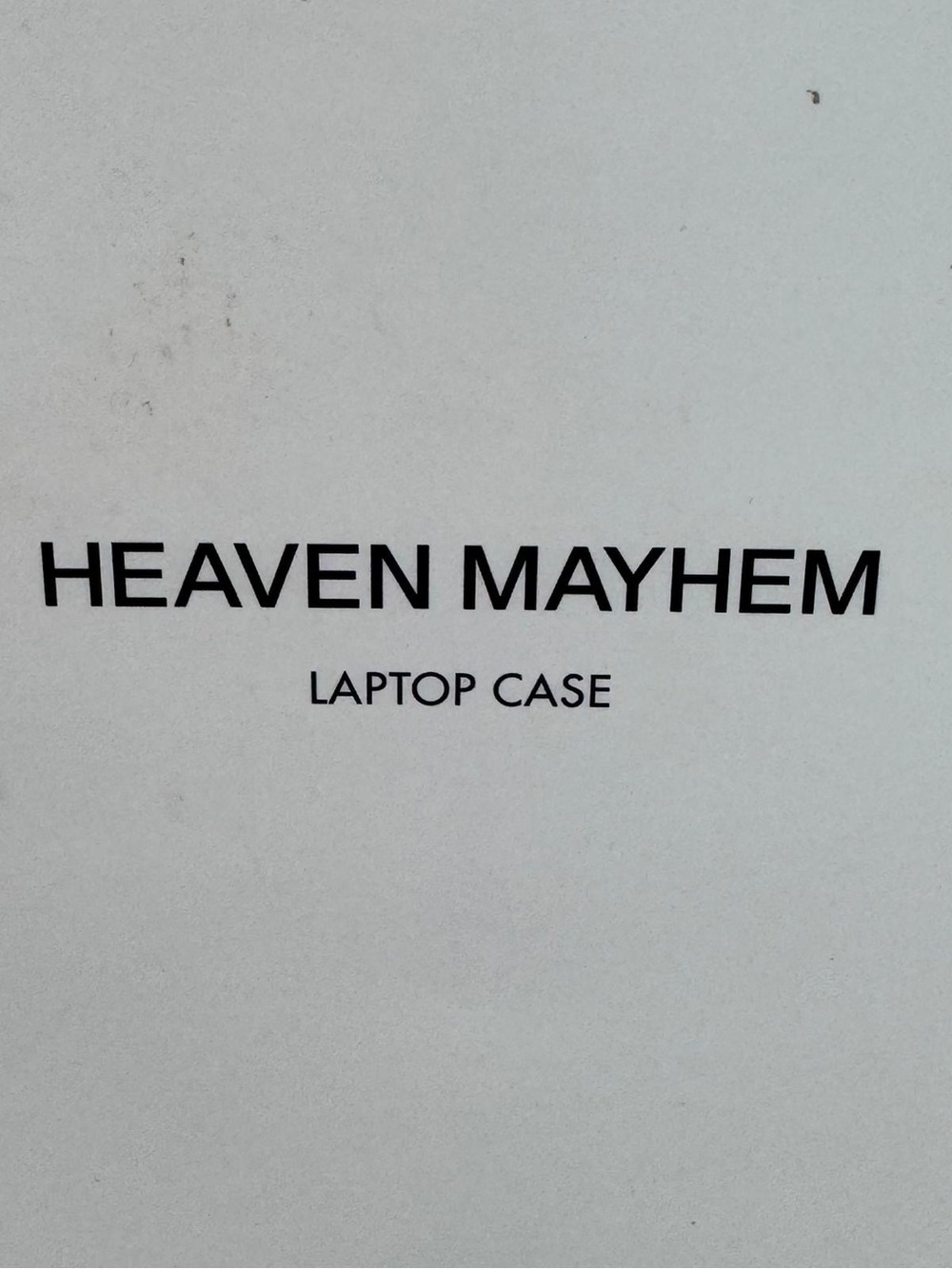Heaven Mayhem White Laptop Case – Slim Protective Sleeve 13”